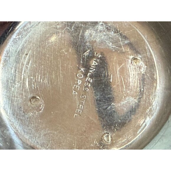 Set Of 3 Polished Stainless Steel Pedestal Bowls Approx 6